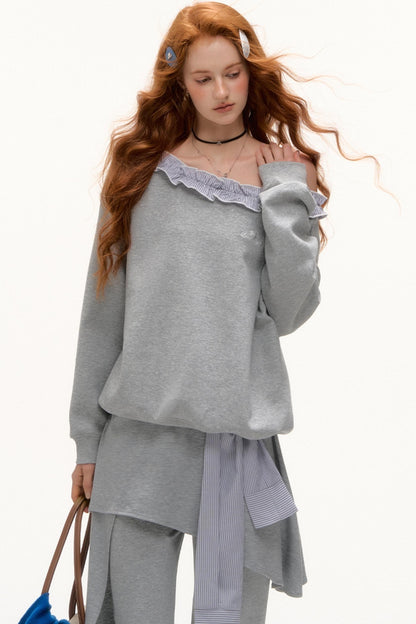 Shoulder Bootcut Pants Set-Up