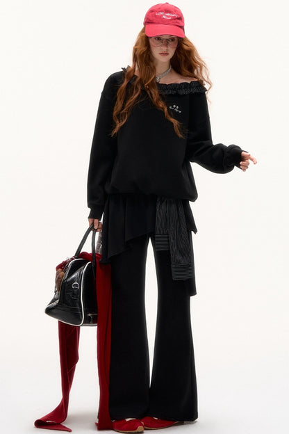 Shoulder Bootcut Pants Set-Up