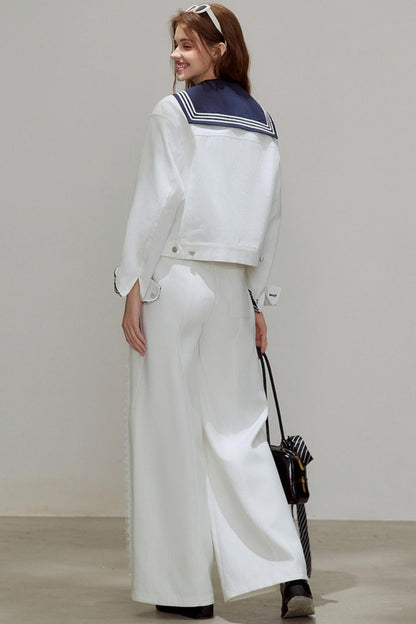 White Denim Short Jacket