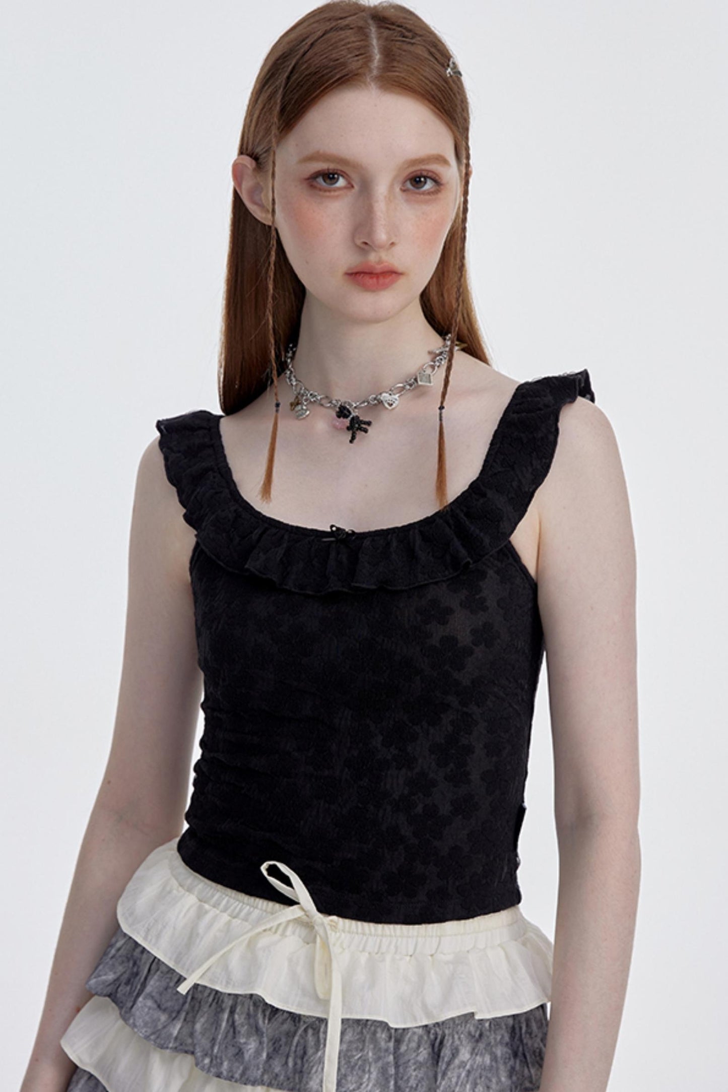 Floral Ruffled One-Shoulder Blouse