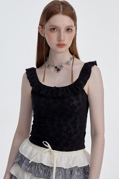 Floral Ruffled One-Shoulder Blouse