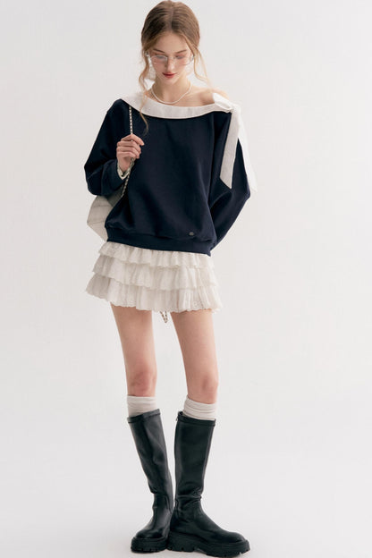Balletcore Lace Sweatshirt