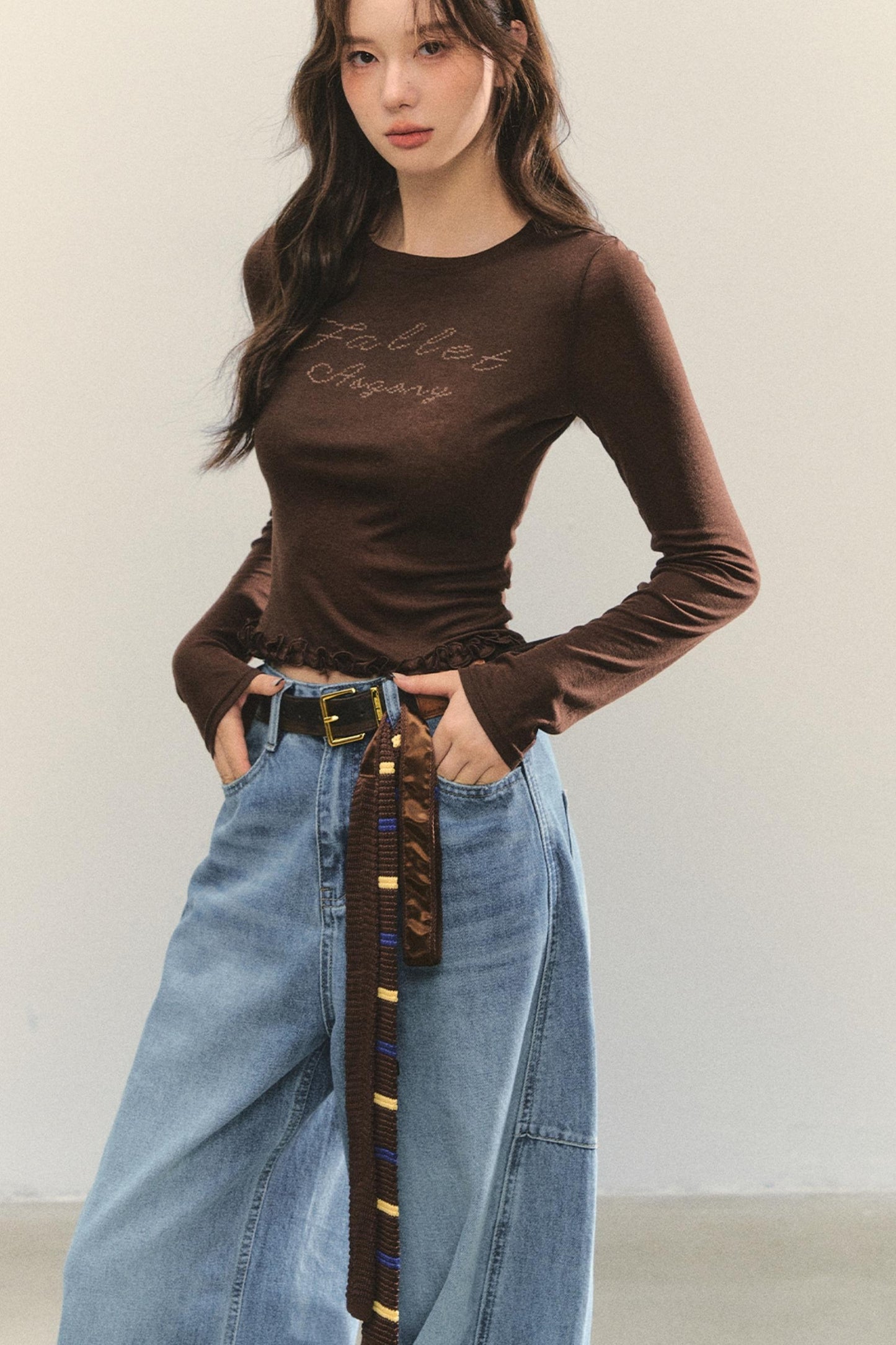 Slim Stitched Bolero Top