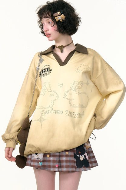 Rabbit Print Sporty Sweatshirt