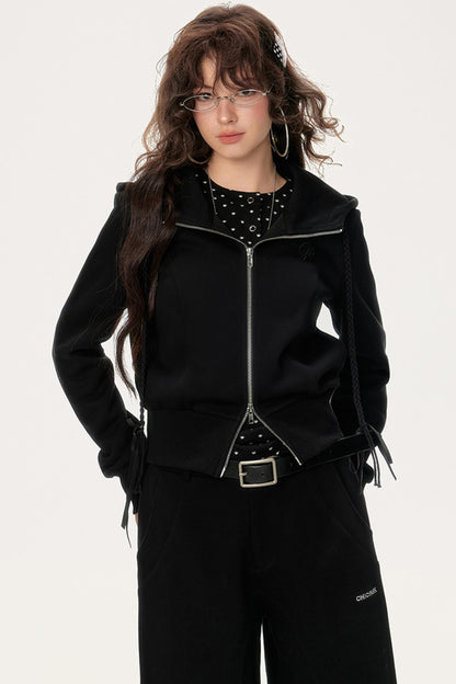 Elegant Hooded Cardigan