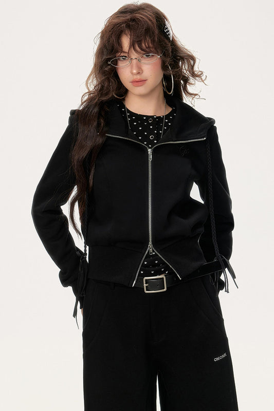 Elegant Hooded Cardigan