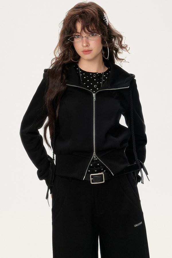 Elegant Hooded Cardigan