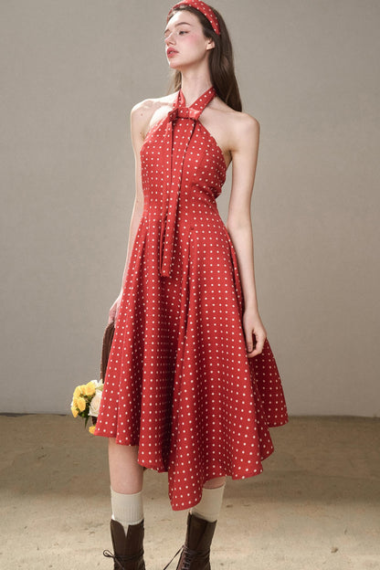 Galaxy Comfortable Retro Red Dress