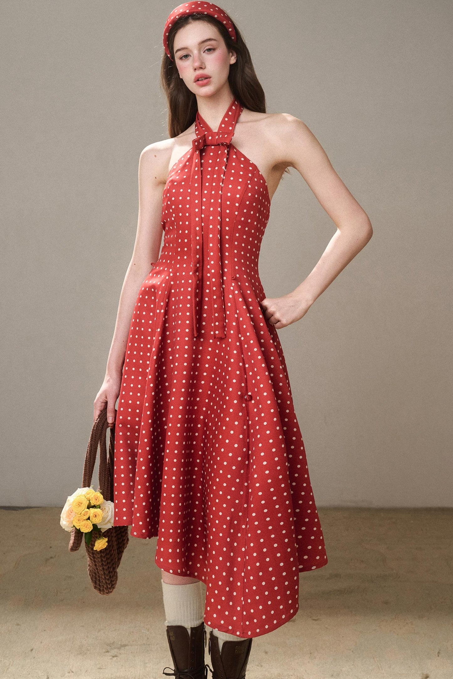 Galaxy Comfortable Retro Red Dress