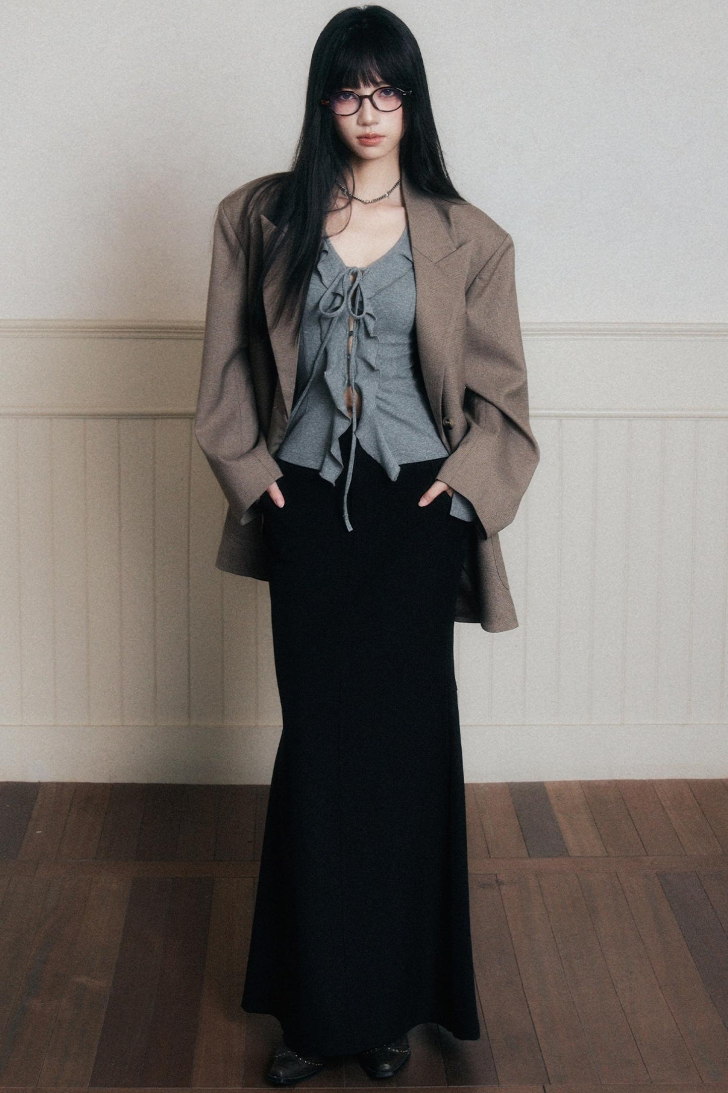 Desire Lace-Up Knitted Cardigan