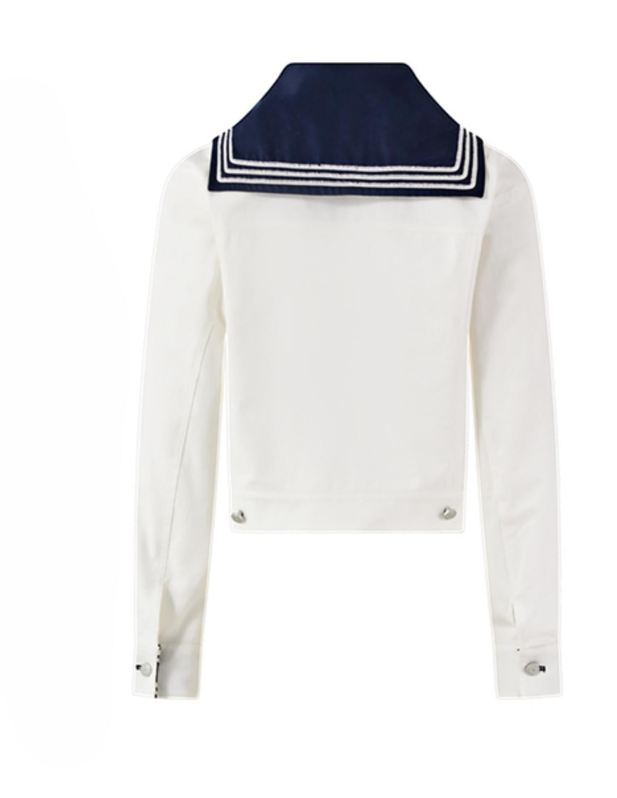 White Denim Short Jacket