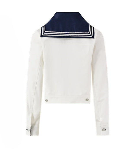 White Denim Short Jacket
