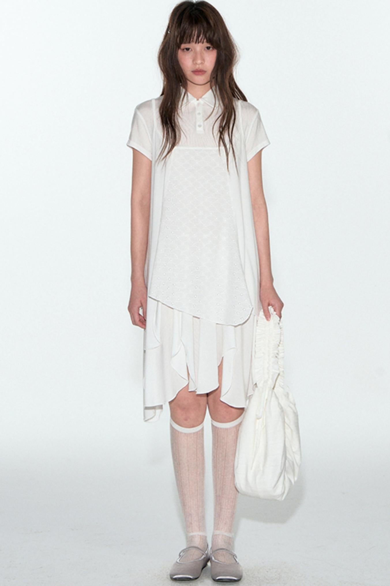 Summer Breathable Tencel Patchwork Dress Set