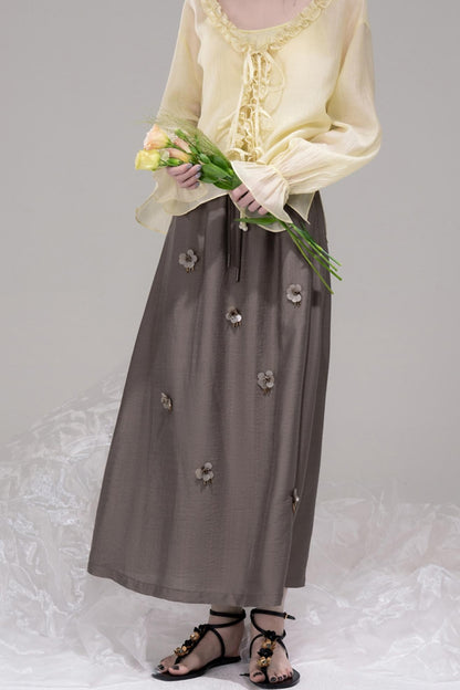 Summer Floral A-Line Skirt