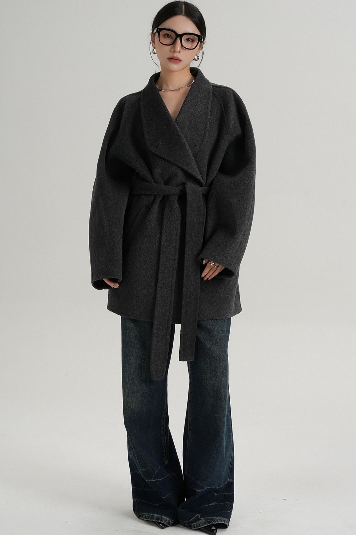 Minimalist Reversible Wool Coat