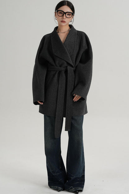 Minimalist Reversible Wool Coat