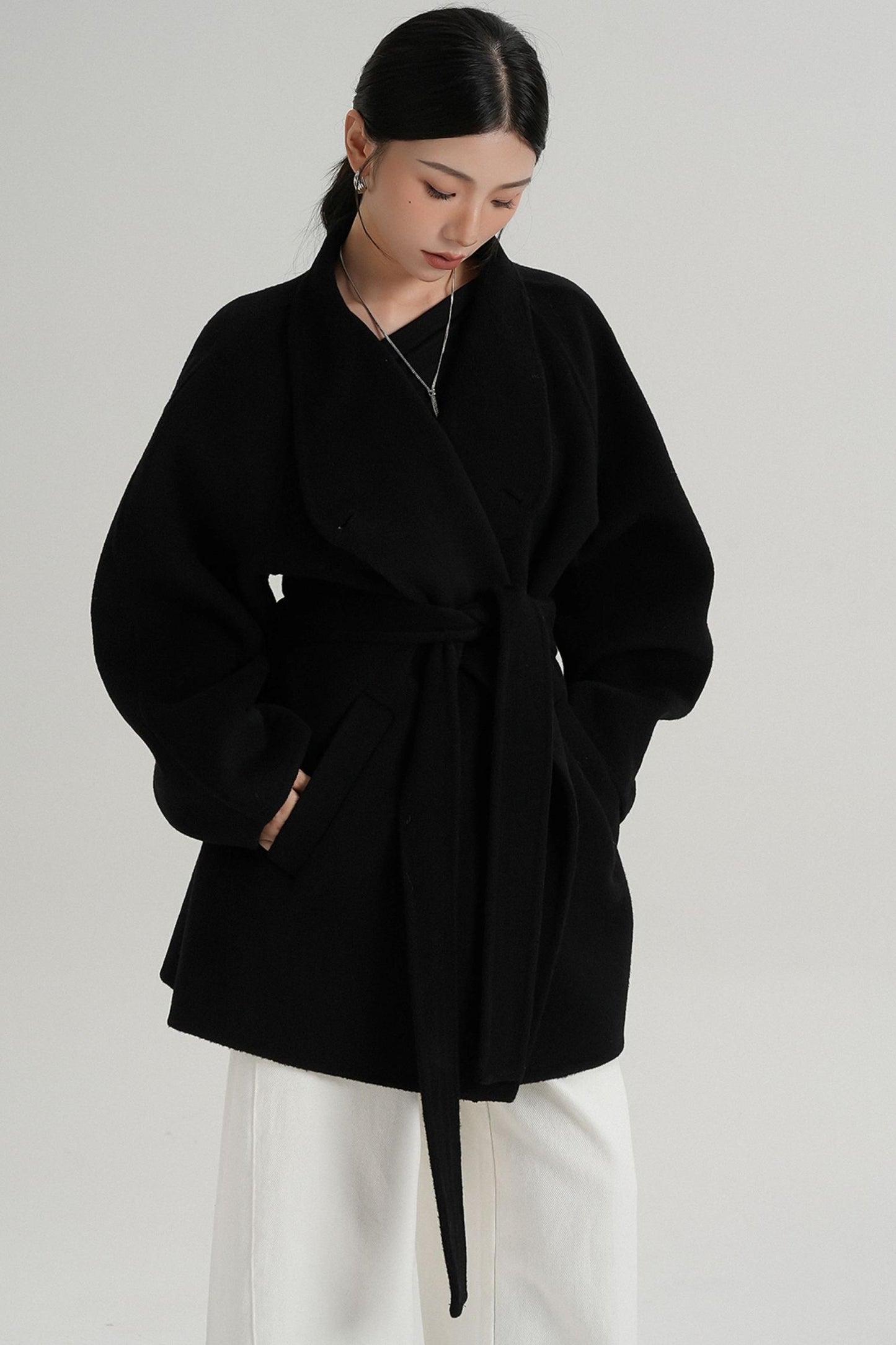 Minimalist Reversible Wool Coat