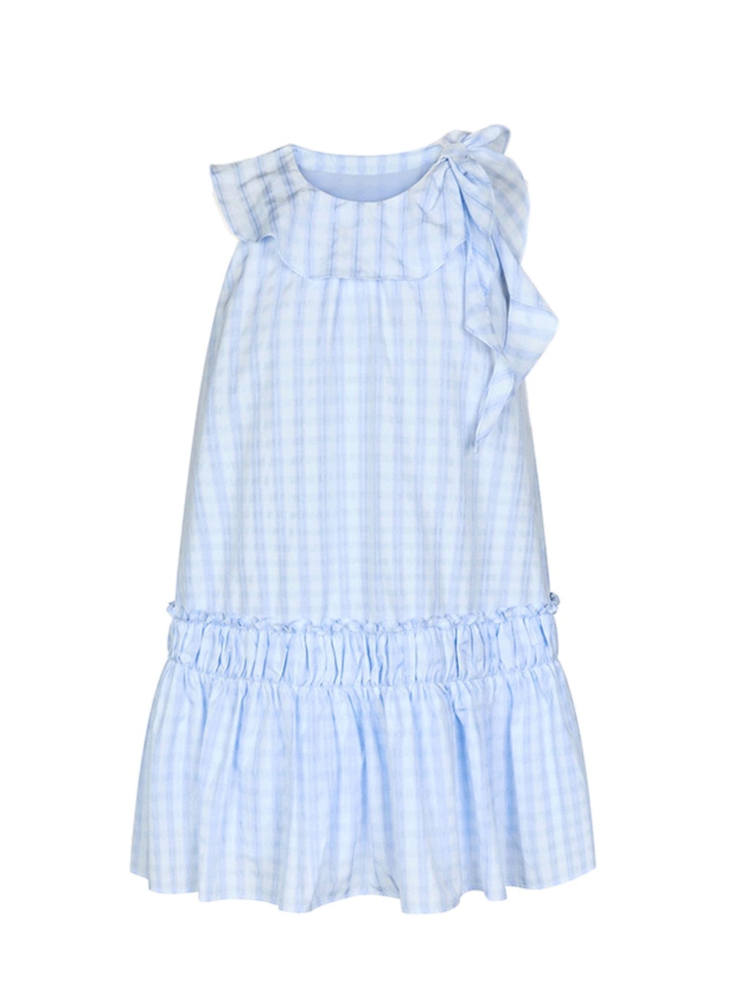 Summer Plaid Tie Dress