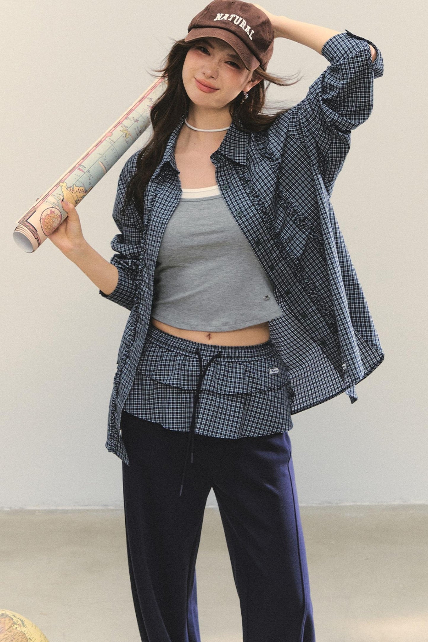 Fungus Hem Loose Fit Shirt Set-Up