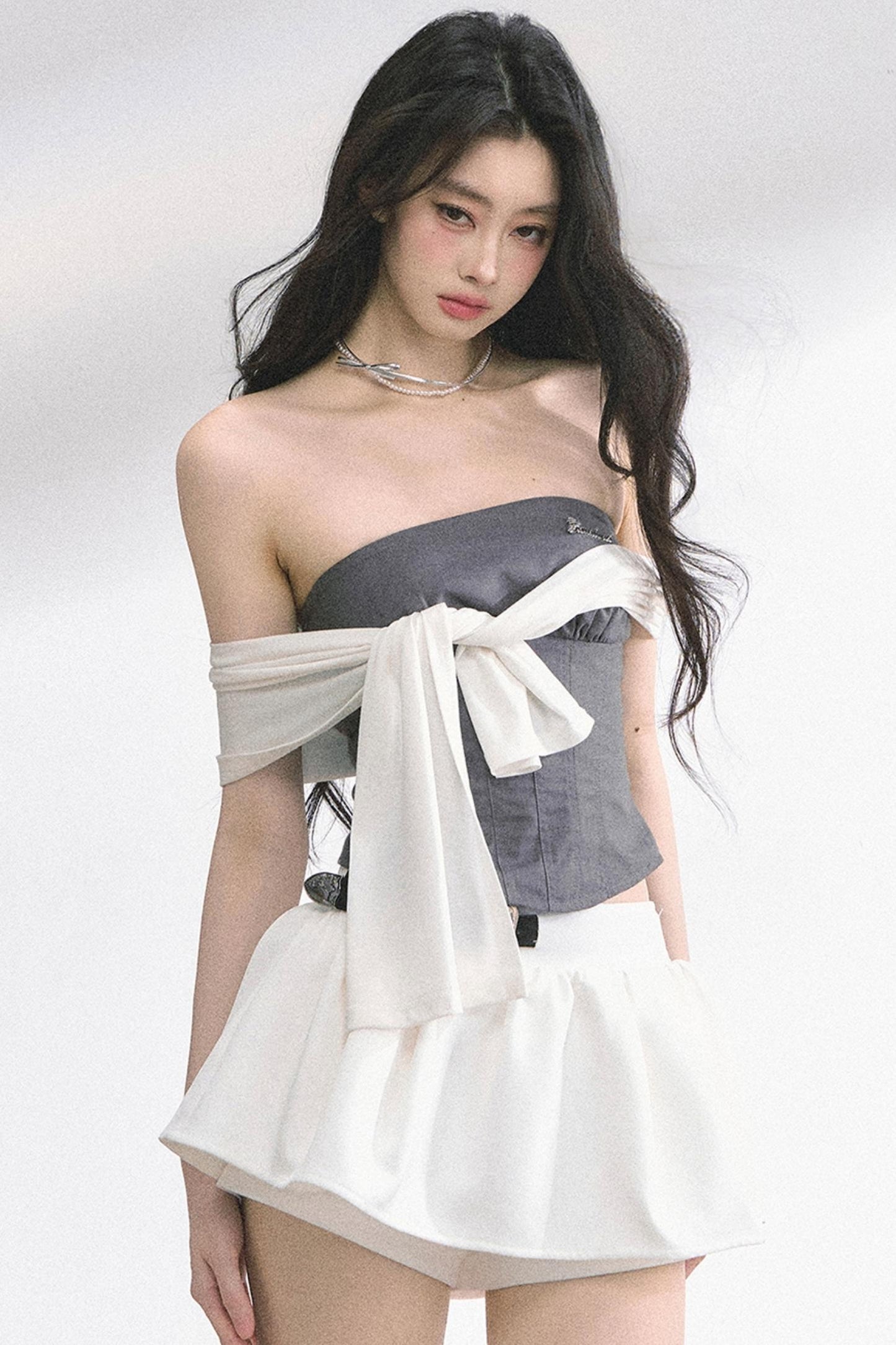 Sea Soul One-Shoulder Bandeau Top