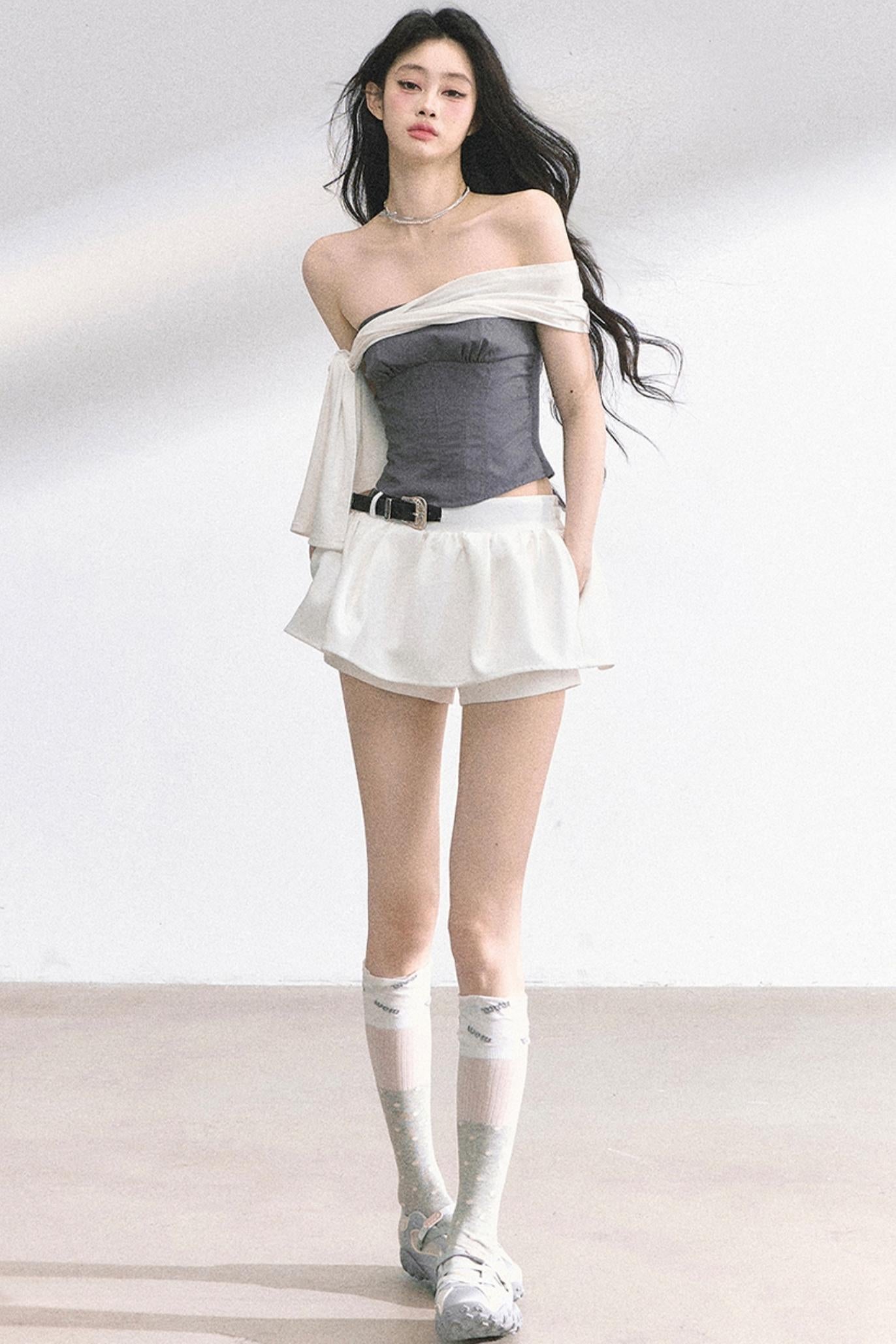 Sea Soul One-Shoulder Bandeau Top