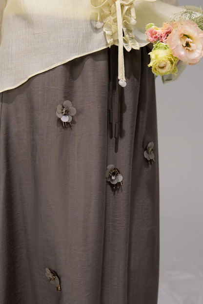 Feathered Lemon Suspenders Set