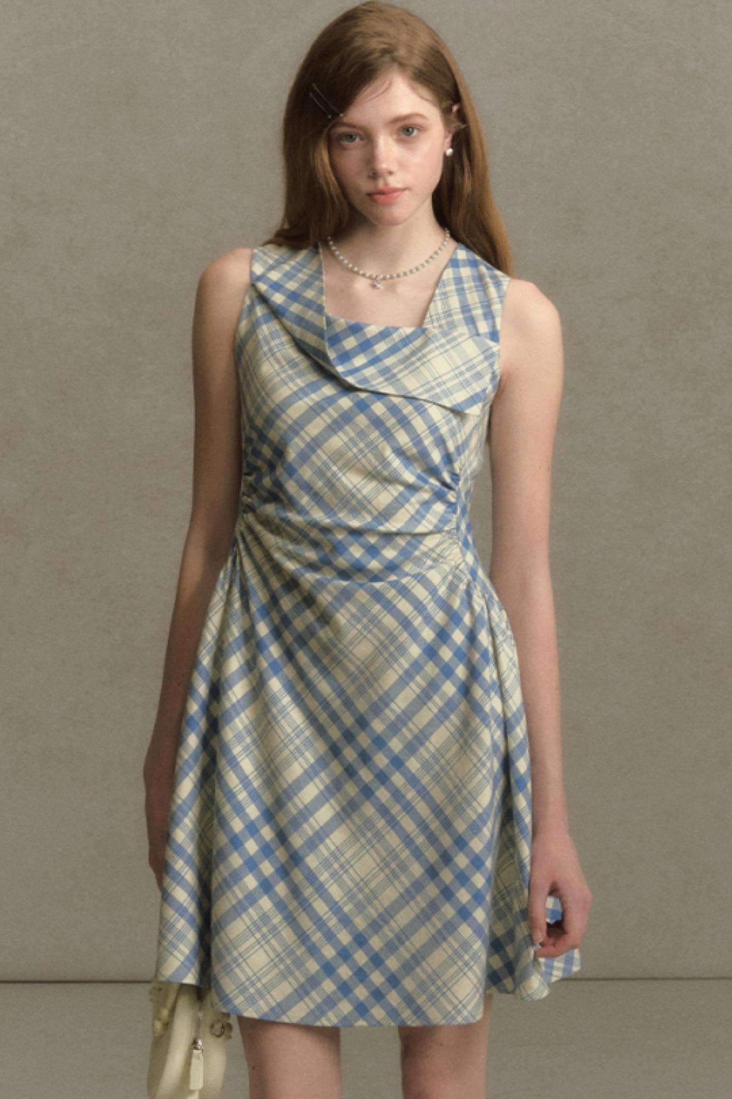 Plaid Sleeveless Dress