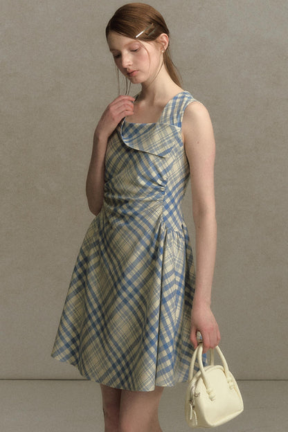 Plaid Sleeveless Dress