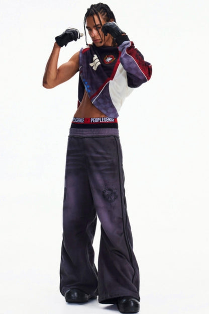 Diagonal Check Sleeve T-Shirt