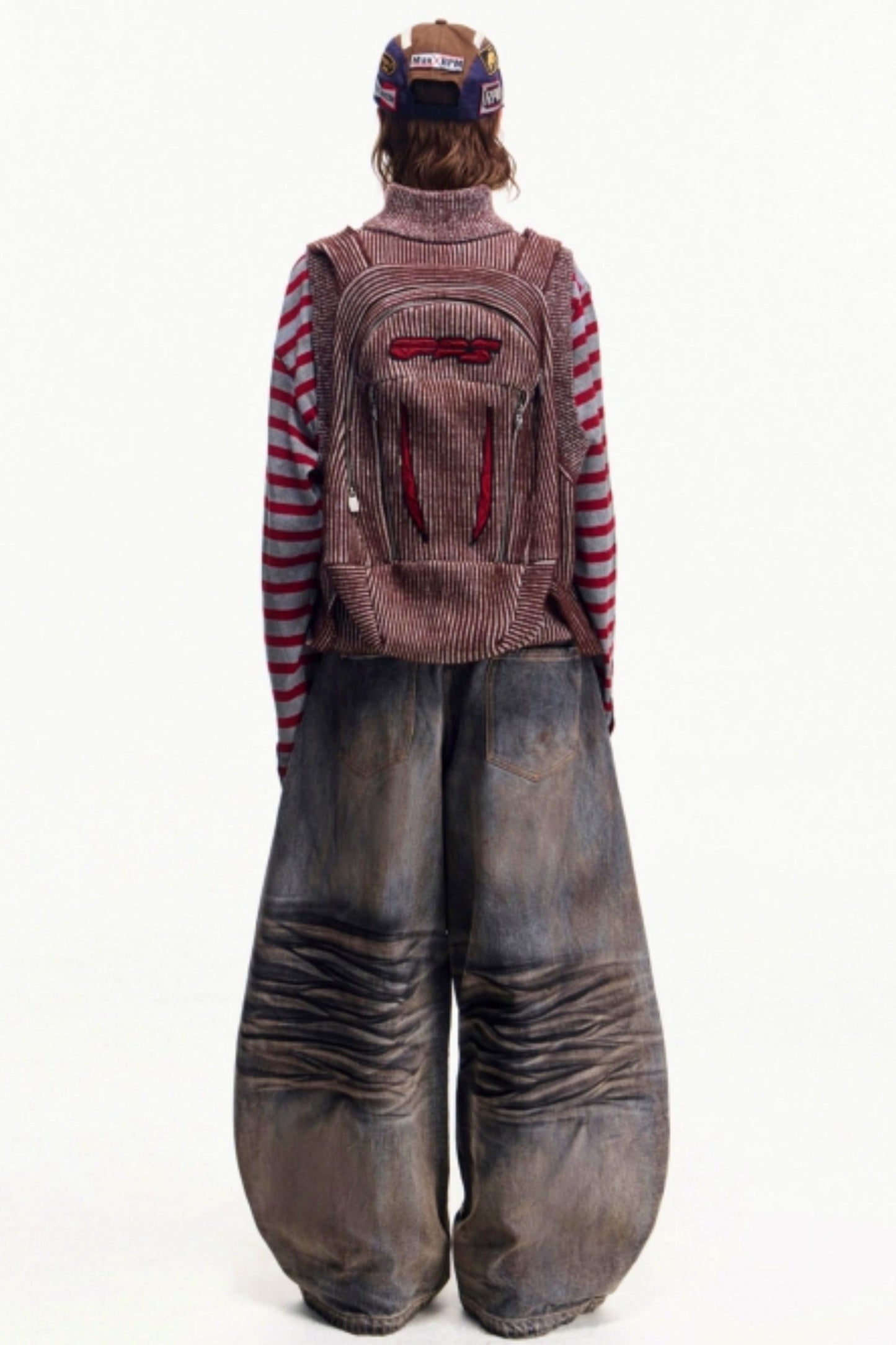 Retro Washed Wide-Leg Jeans