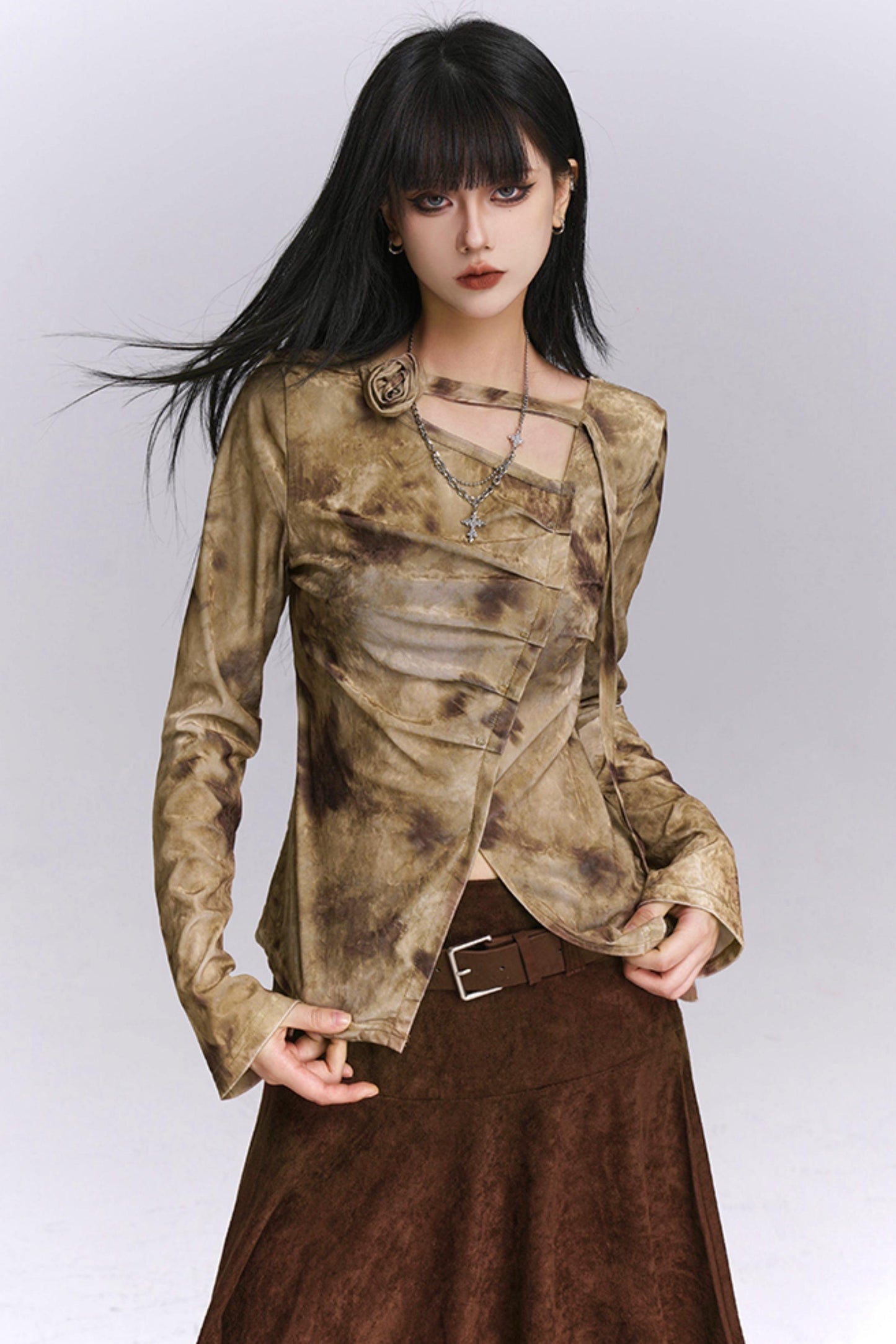 Refined Korean Style Long Sleeve Top