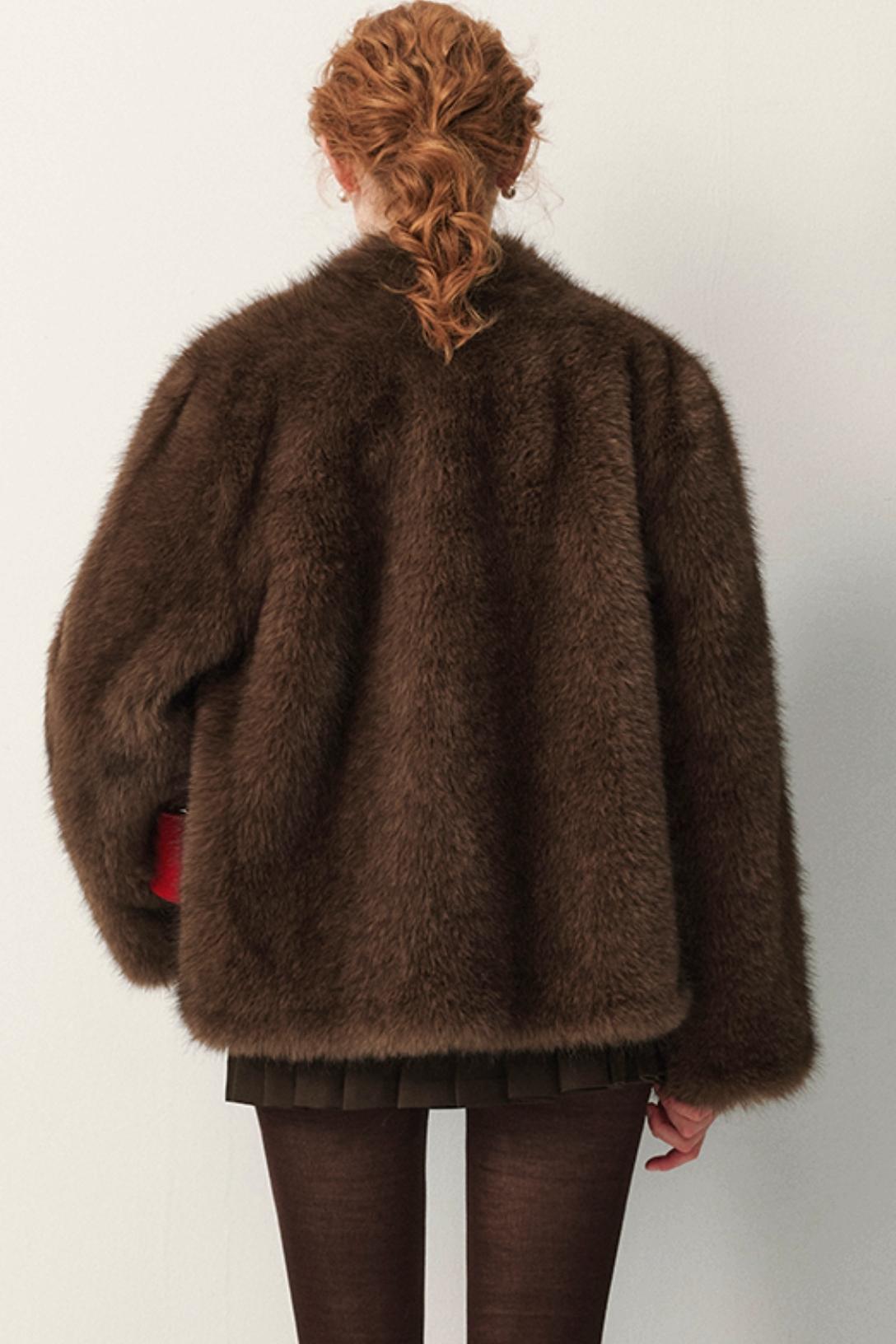 Faux Fox Fur Winter Coat