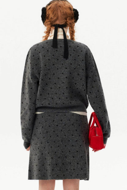 Romantic Polka Dot Cardigan Set-Up