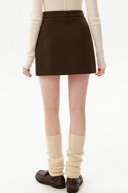 Woolen A-Line Skirt