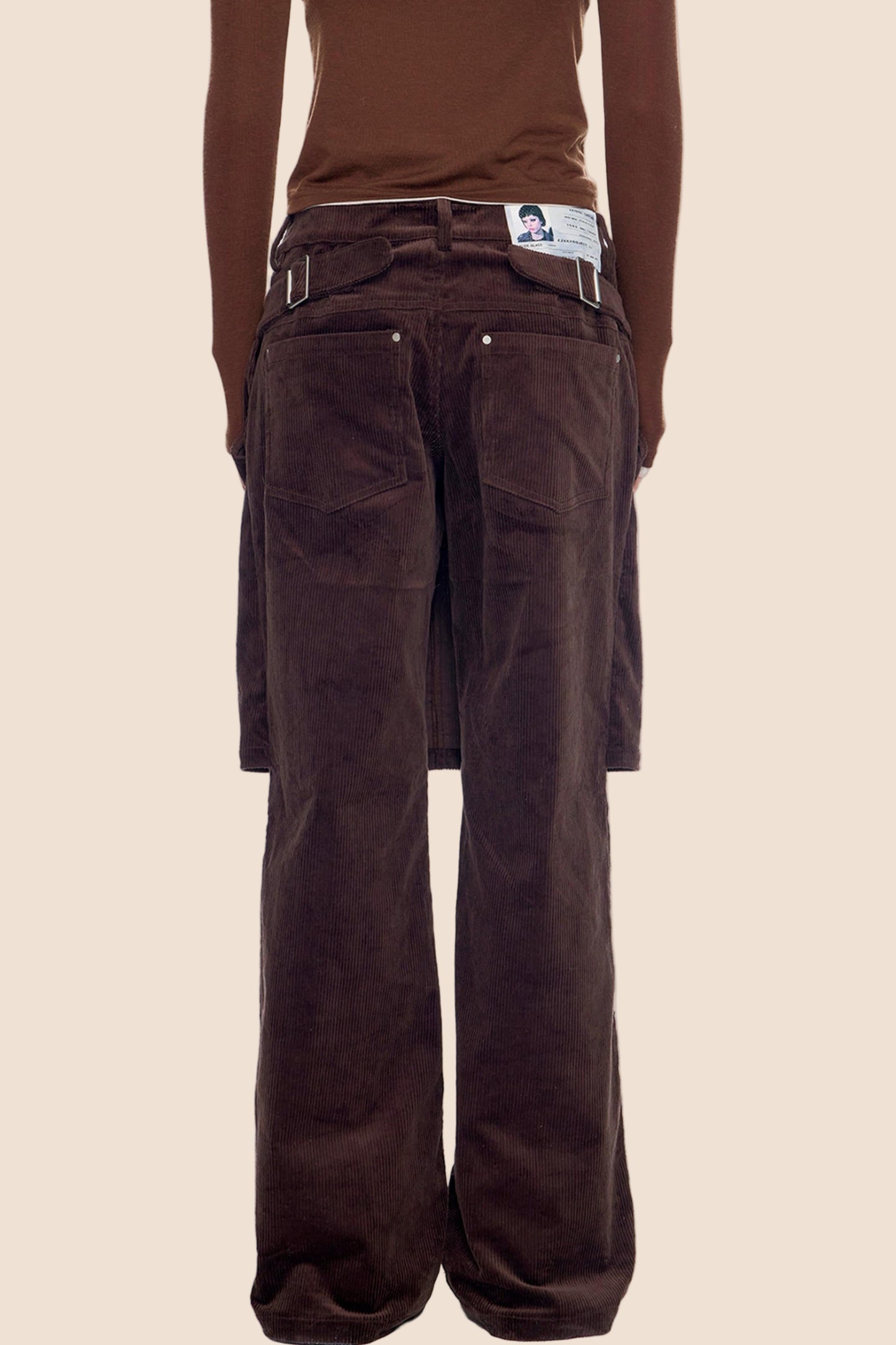 Corduroy Flared Skirt Pants