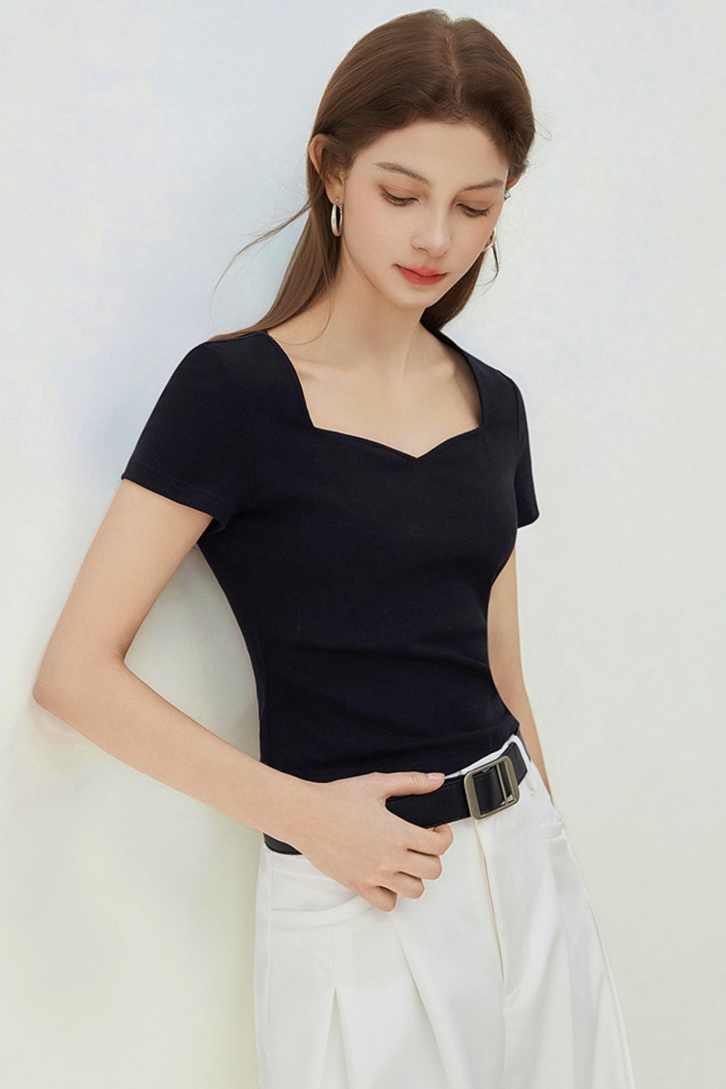 Retro Square Neck Tee