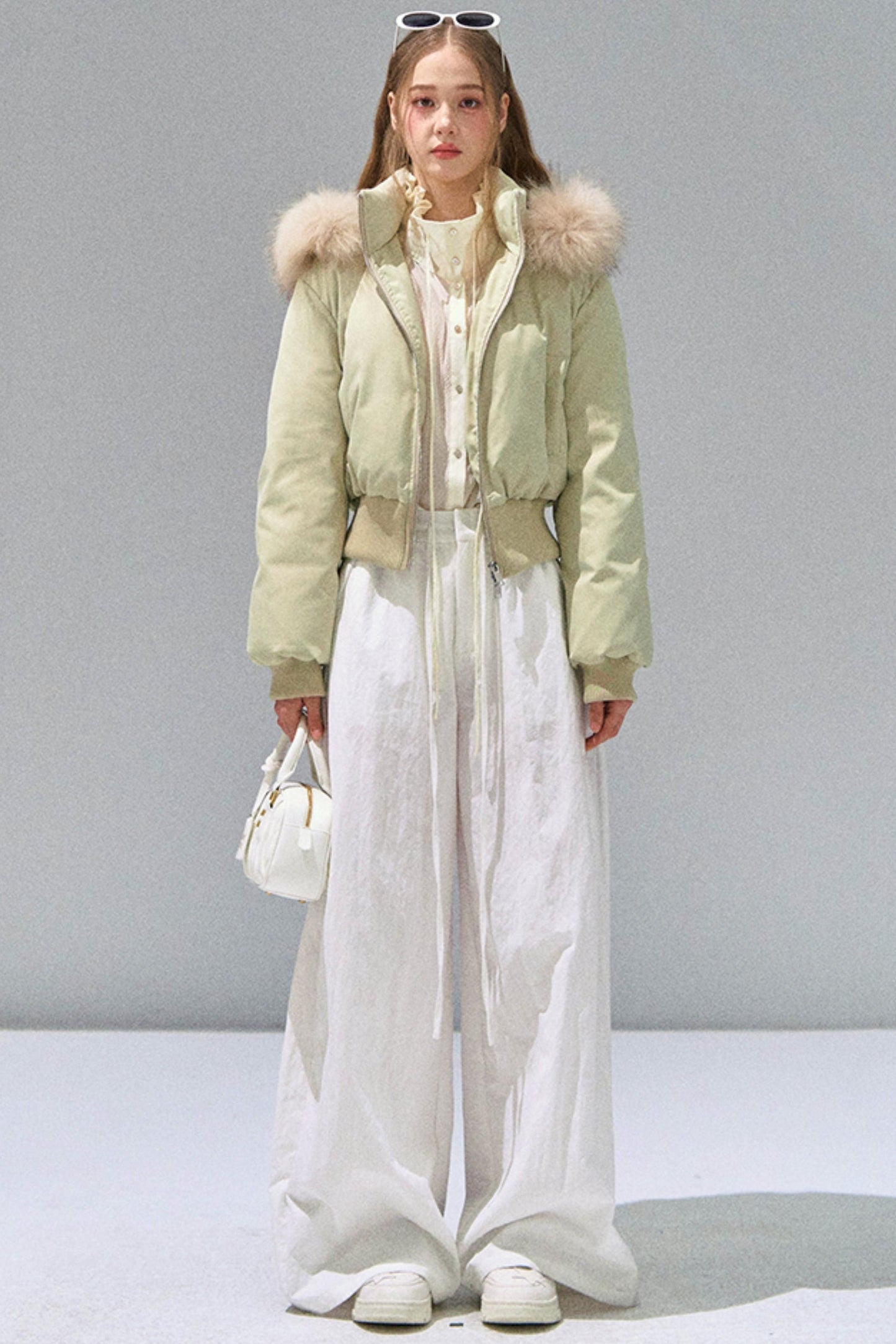 Big Fur Collar Waist Down Jacket