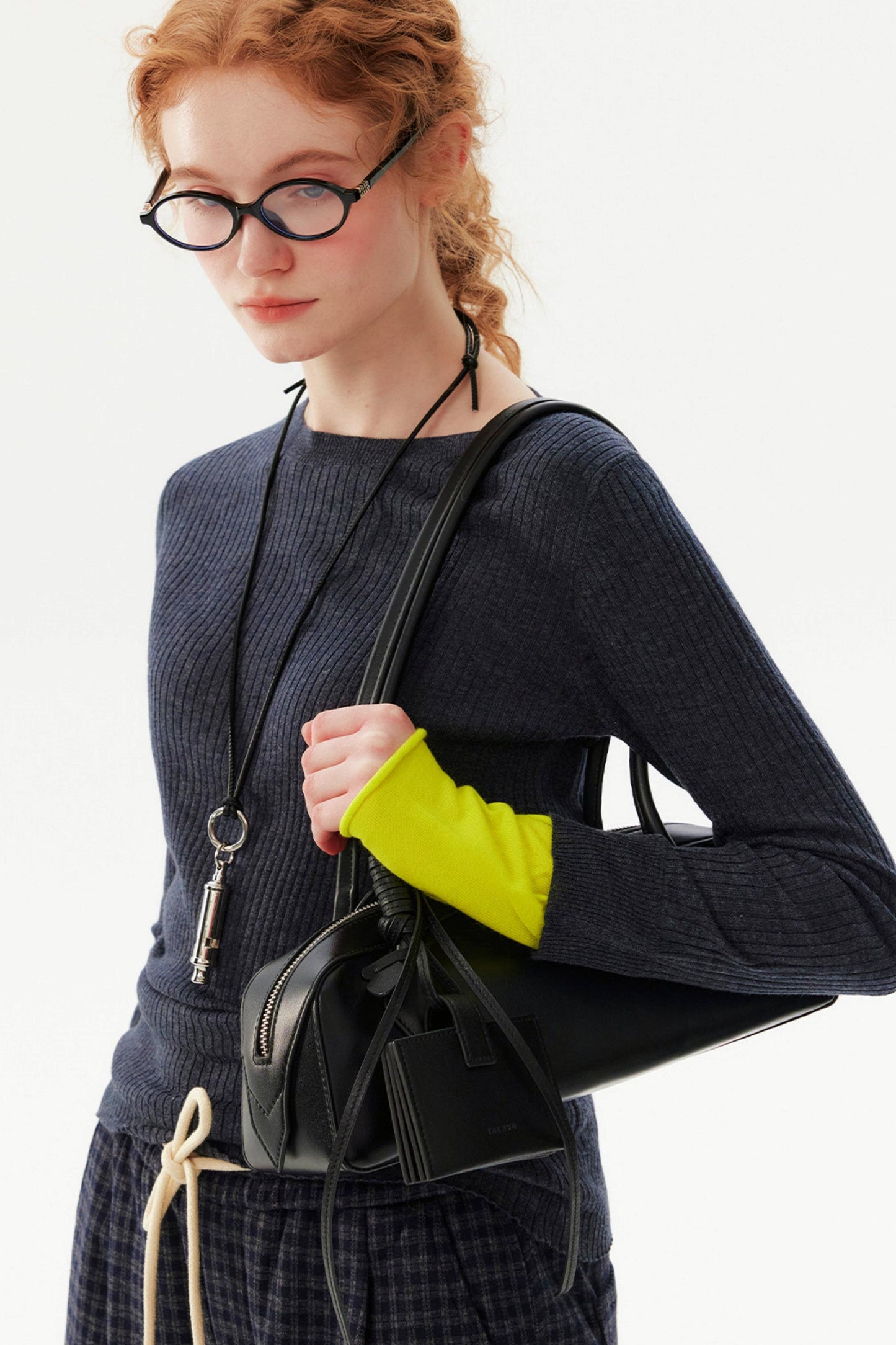 Color-Blocked Wool Blend Sweater