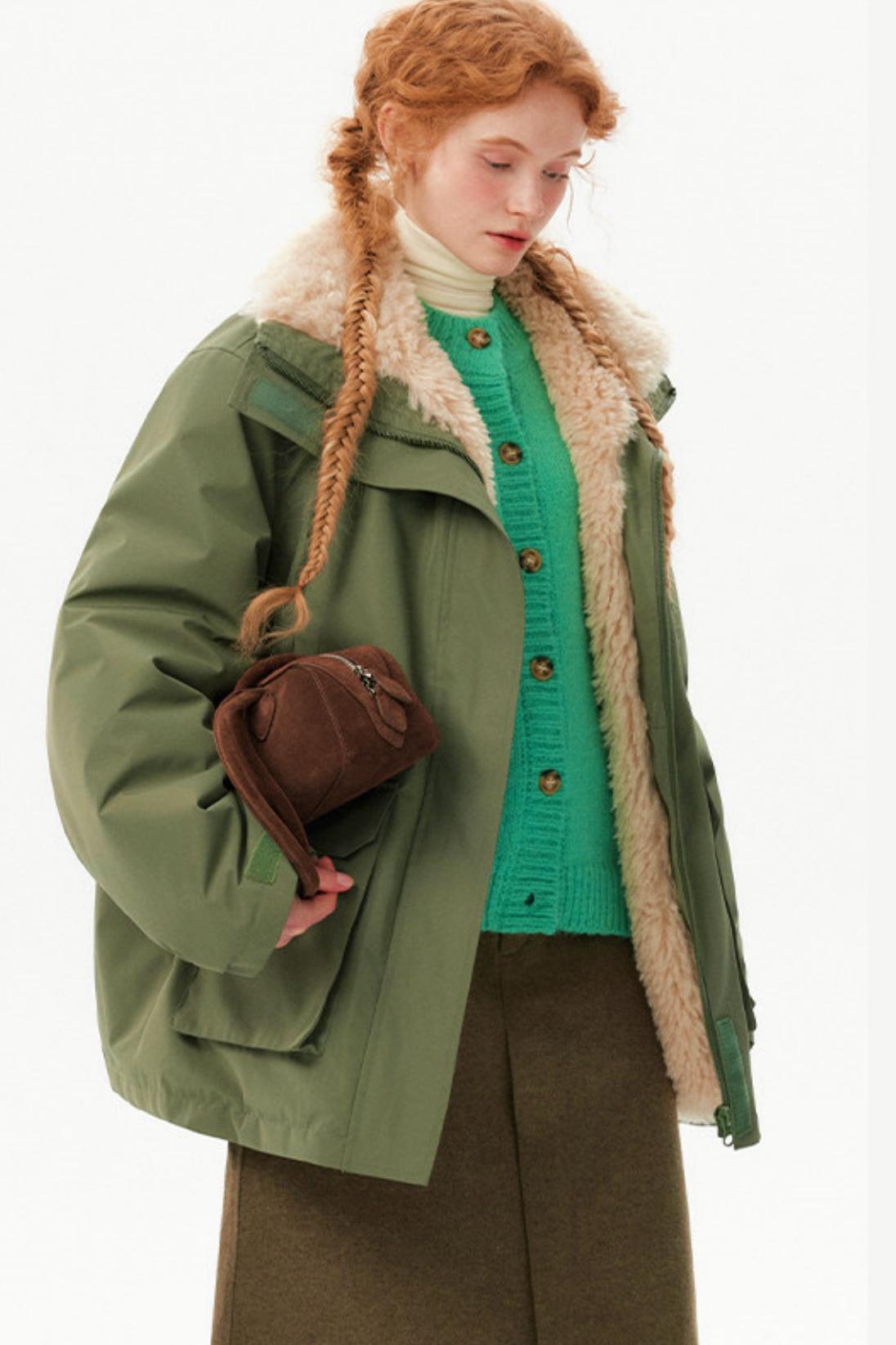 Designer Fur-Lined Parka Jacket