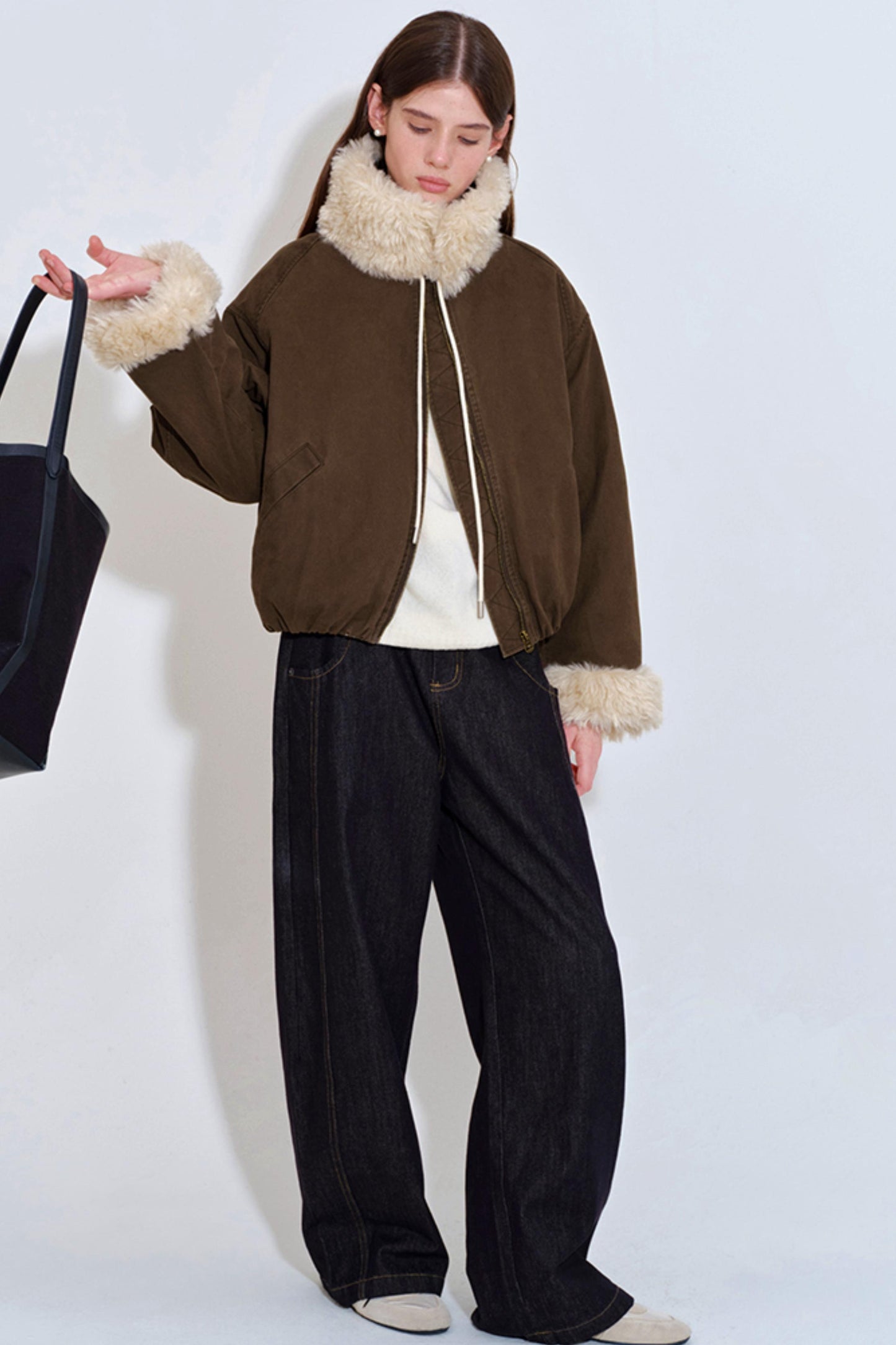 Color-Blocked Floral Cotton Jacket