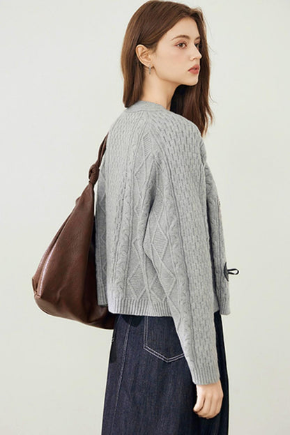 Cow Horn Buckle Cardigan