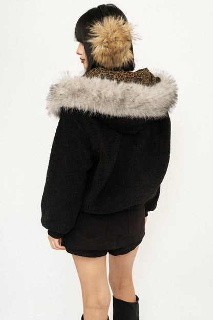 Retro Leopard Print Cotton Jacket