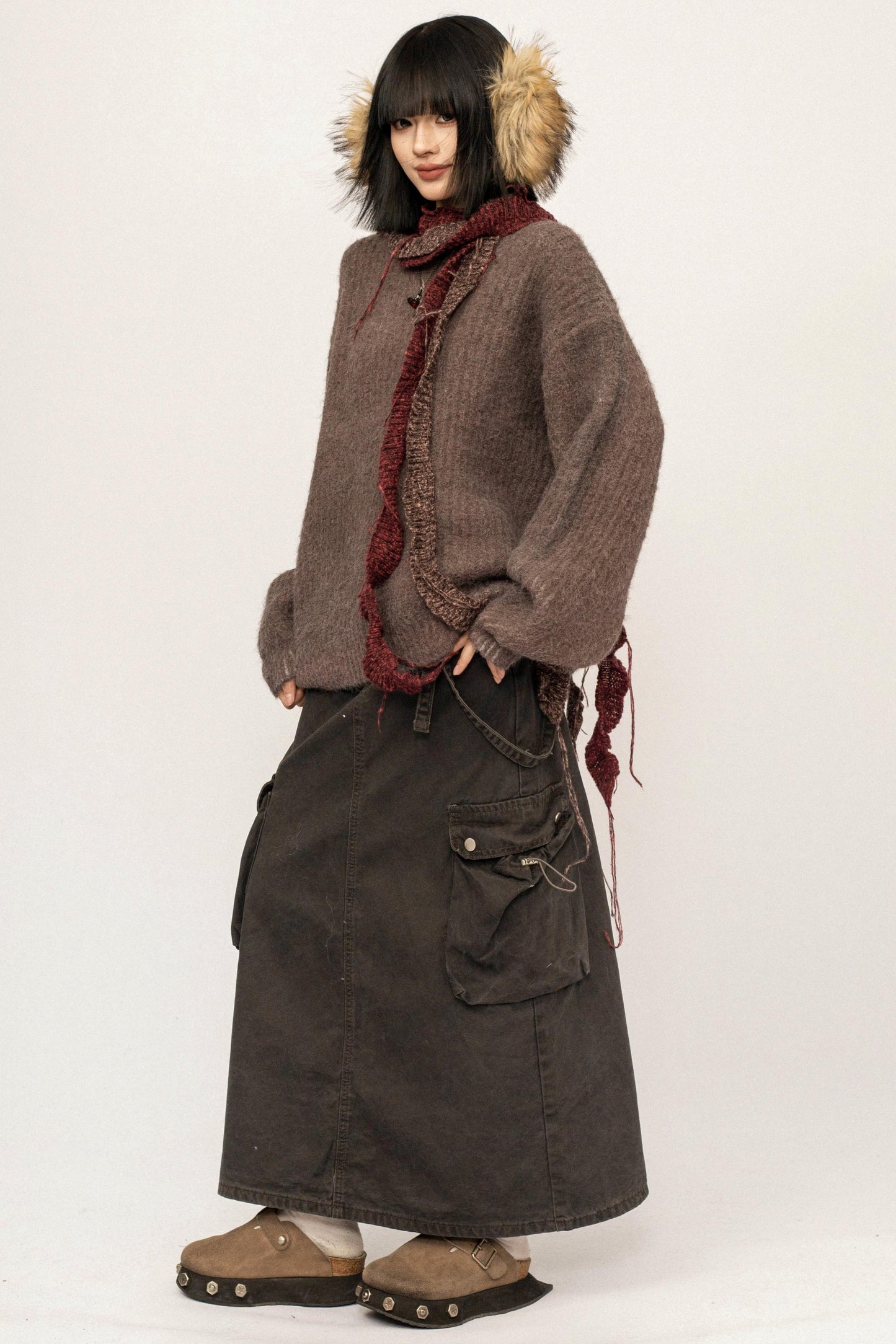 Retro Knit Pullover Sweater