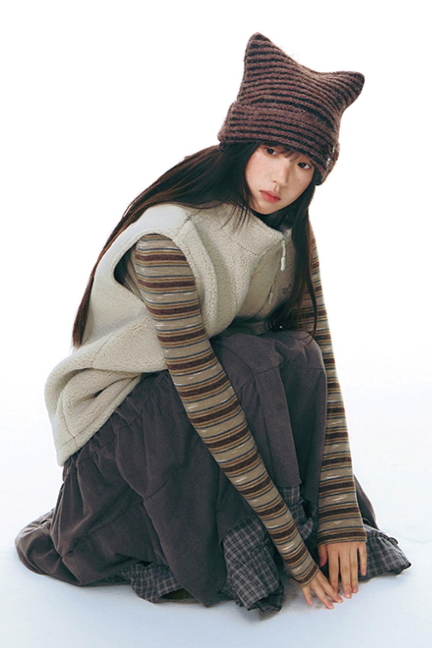 Winter Retro Stand-Up Collar Vest