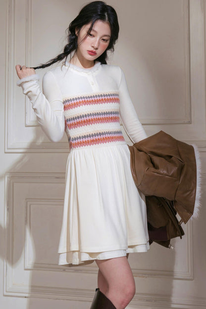 Apricot Knit Dress