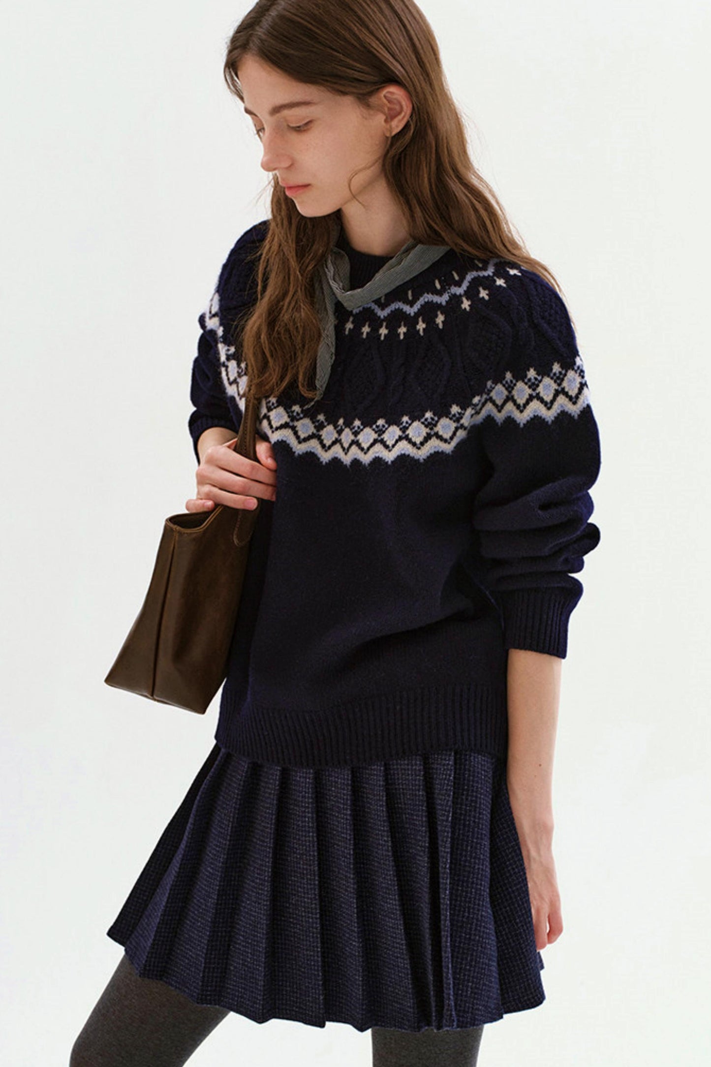 Nordic Wool Cable Knit Sweater