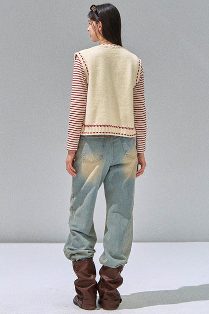 Layered Knitted Vest