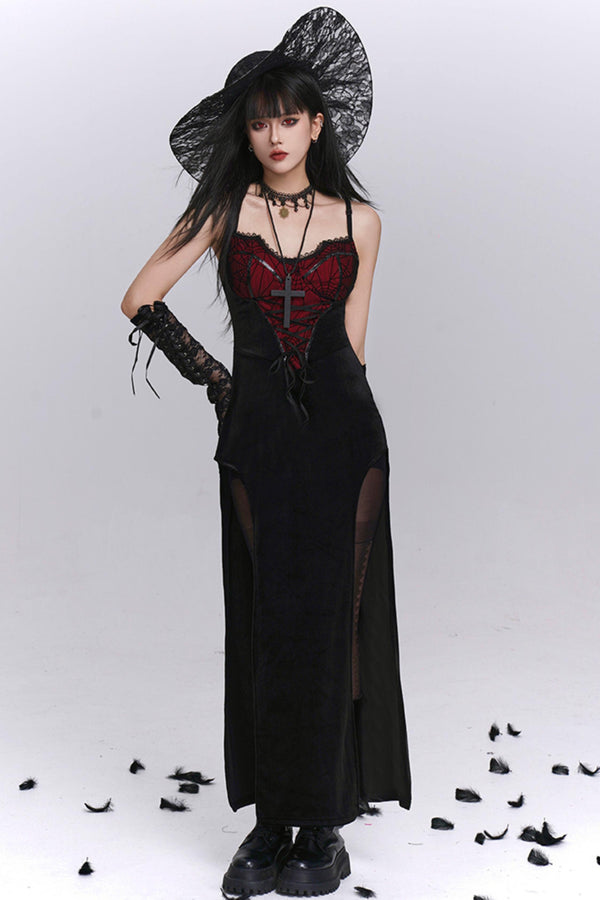 Sexy Gothic Halloween Camisole Dress Set-Up