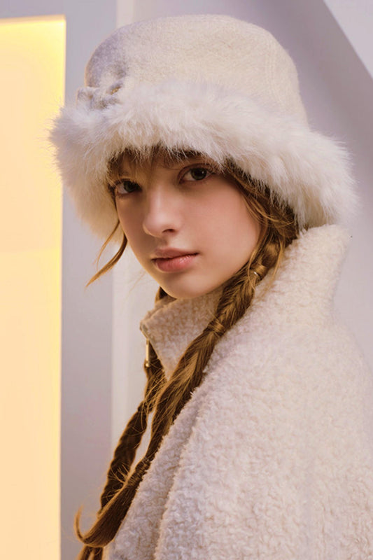 Reversible Faux Fur Beret