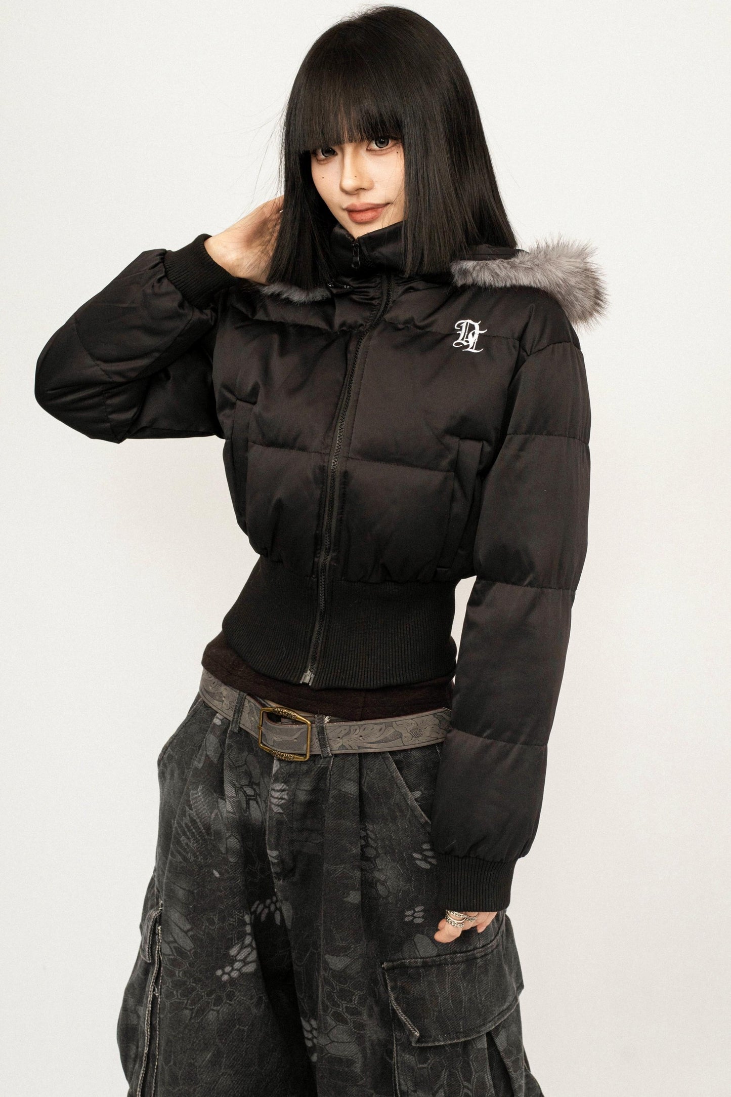 Retro Hooded Fur Collar Jacket